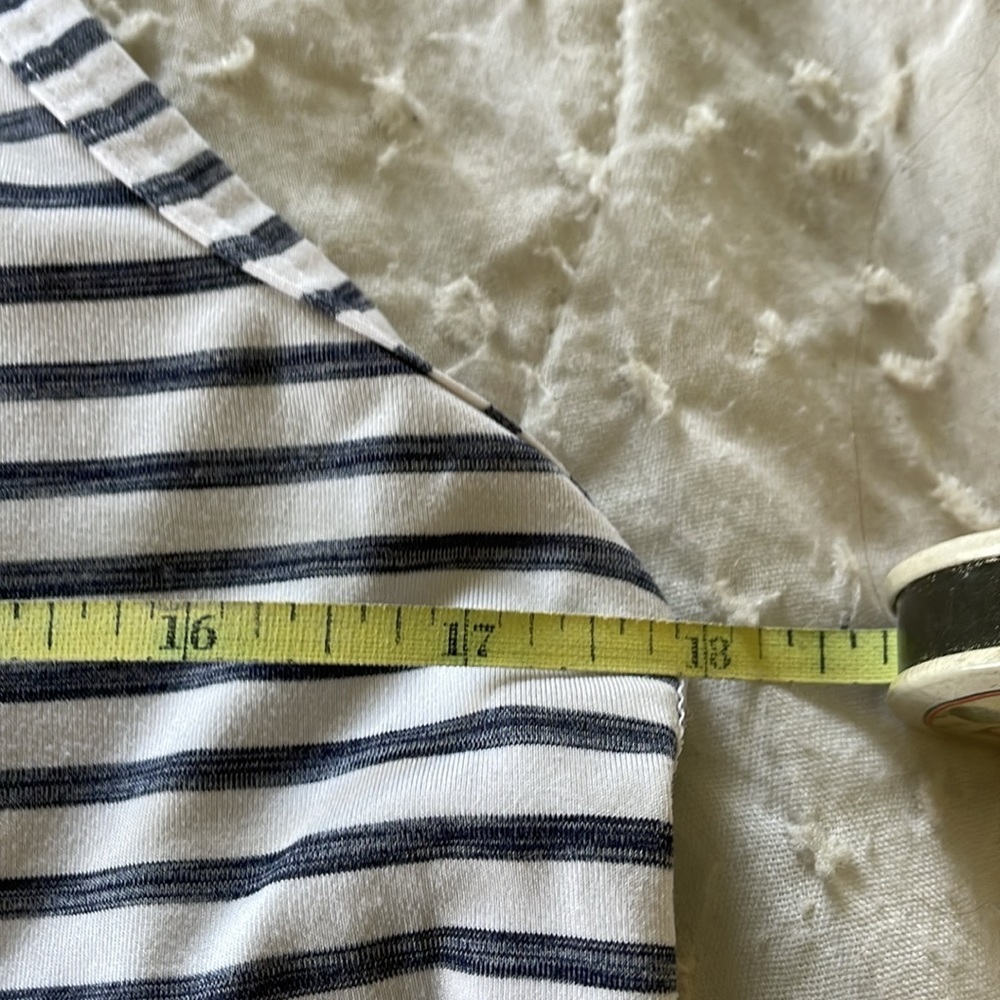 Athleta, sz M, racerback, blue and white striped. - Picture 5 of 6